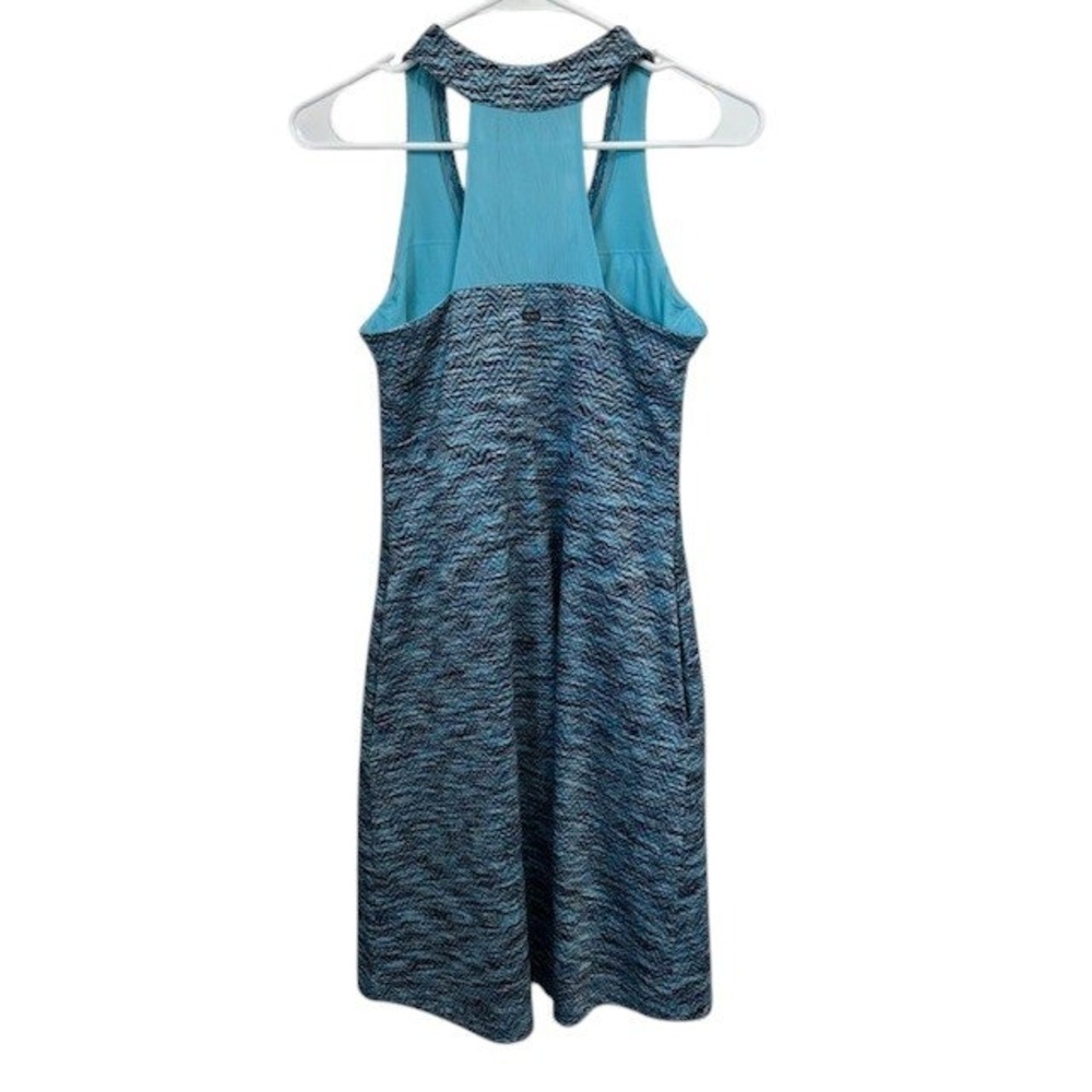 MPG Dress Athletic Racerback Tank Blue Patterned Casual Dress with Pockets Sz Sm - Picture 4 of 15